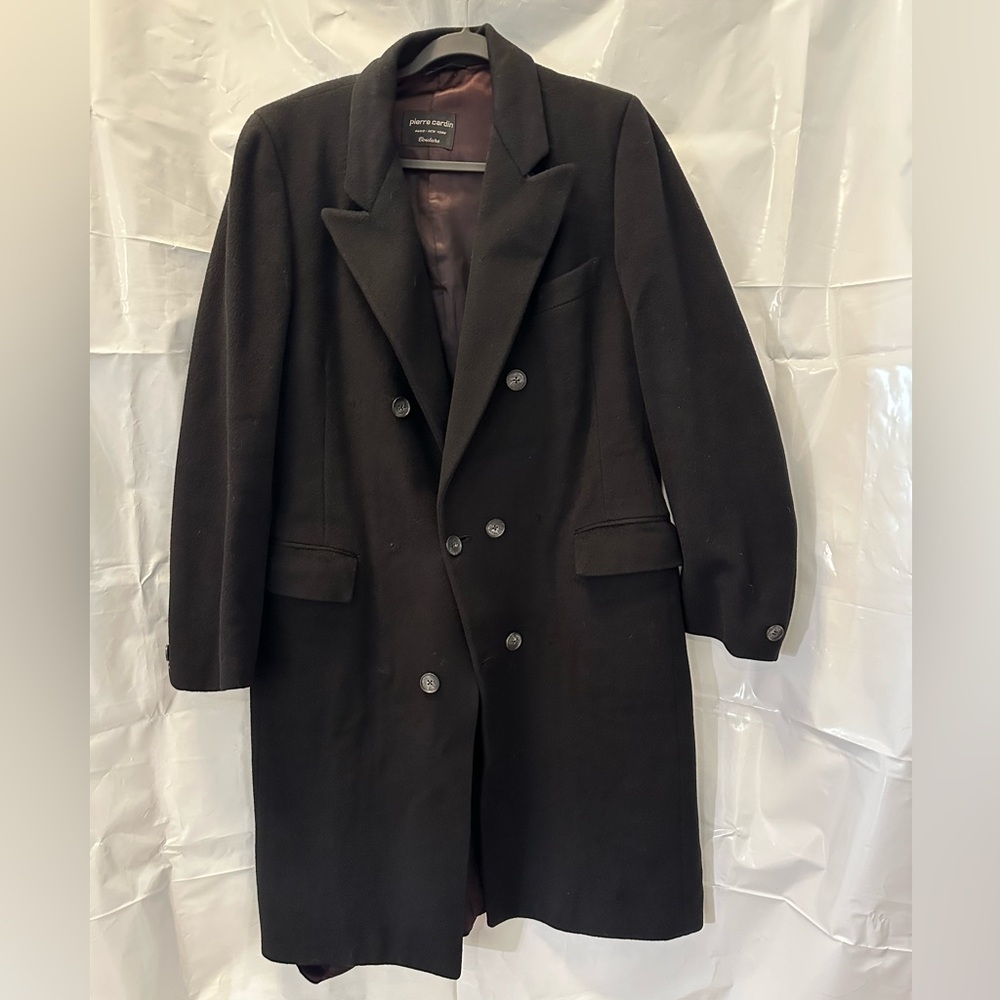 Pierre Cardin Wool trenchcoat black